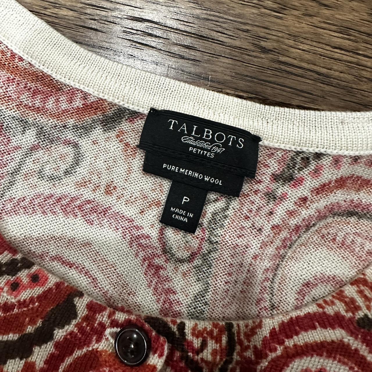 Talbots Women's Orange and Red Cardigan | Depop