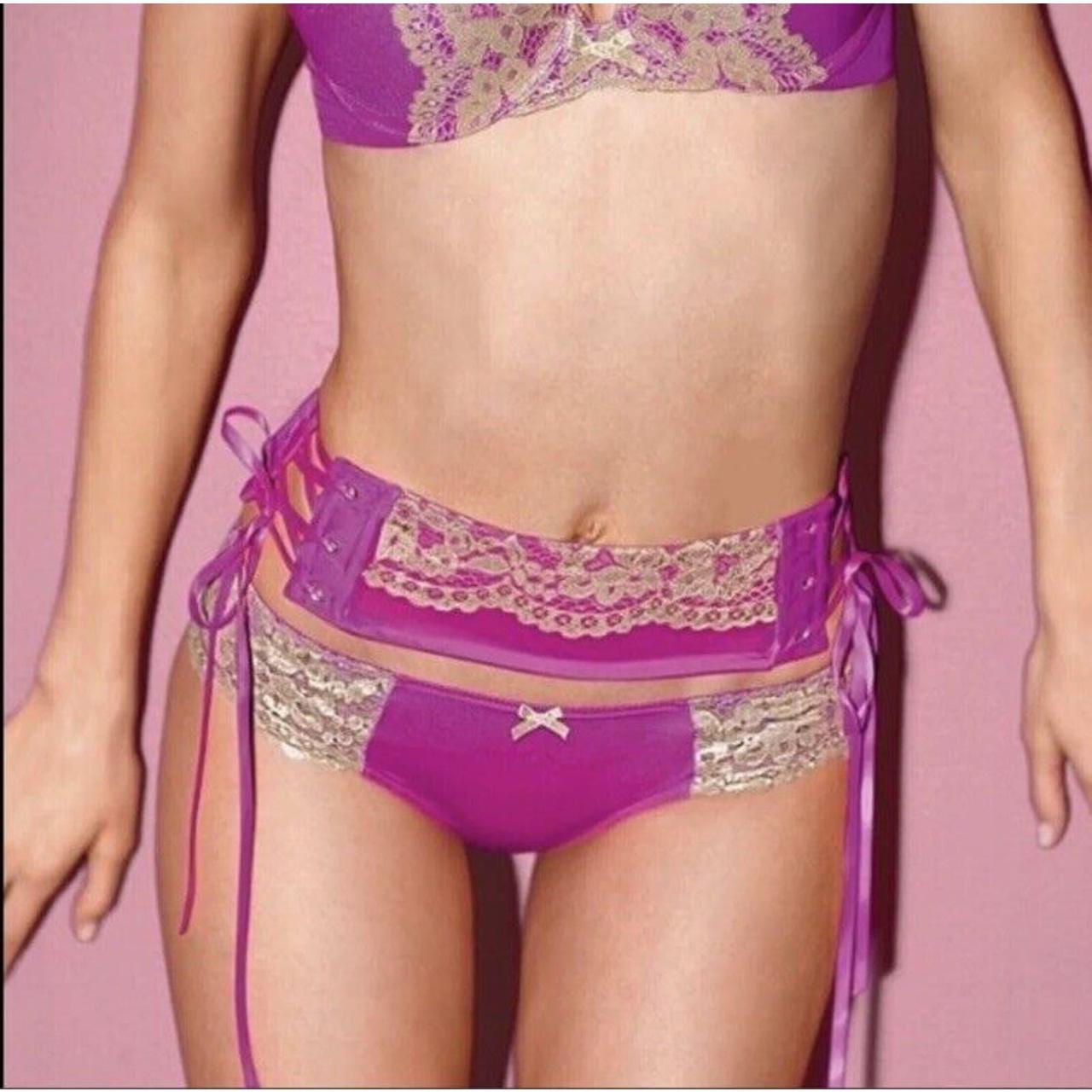 Victorias Secret Waist Cincher Panties Bikini Purple - Depop