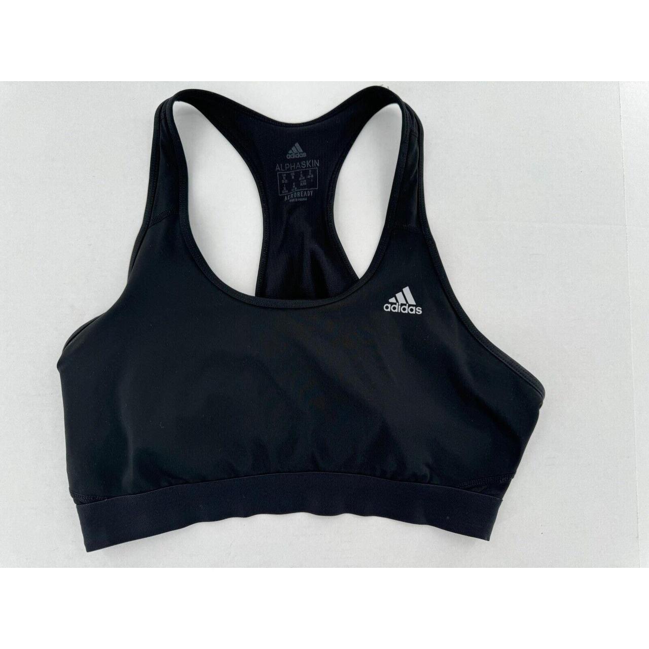 Adidas Sports Bra Alpha Skin Women s Size XL Black