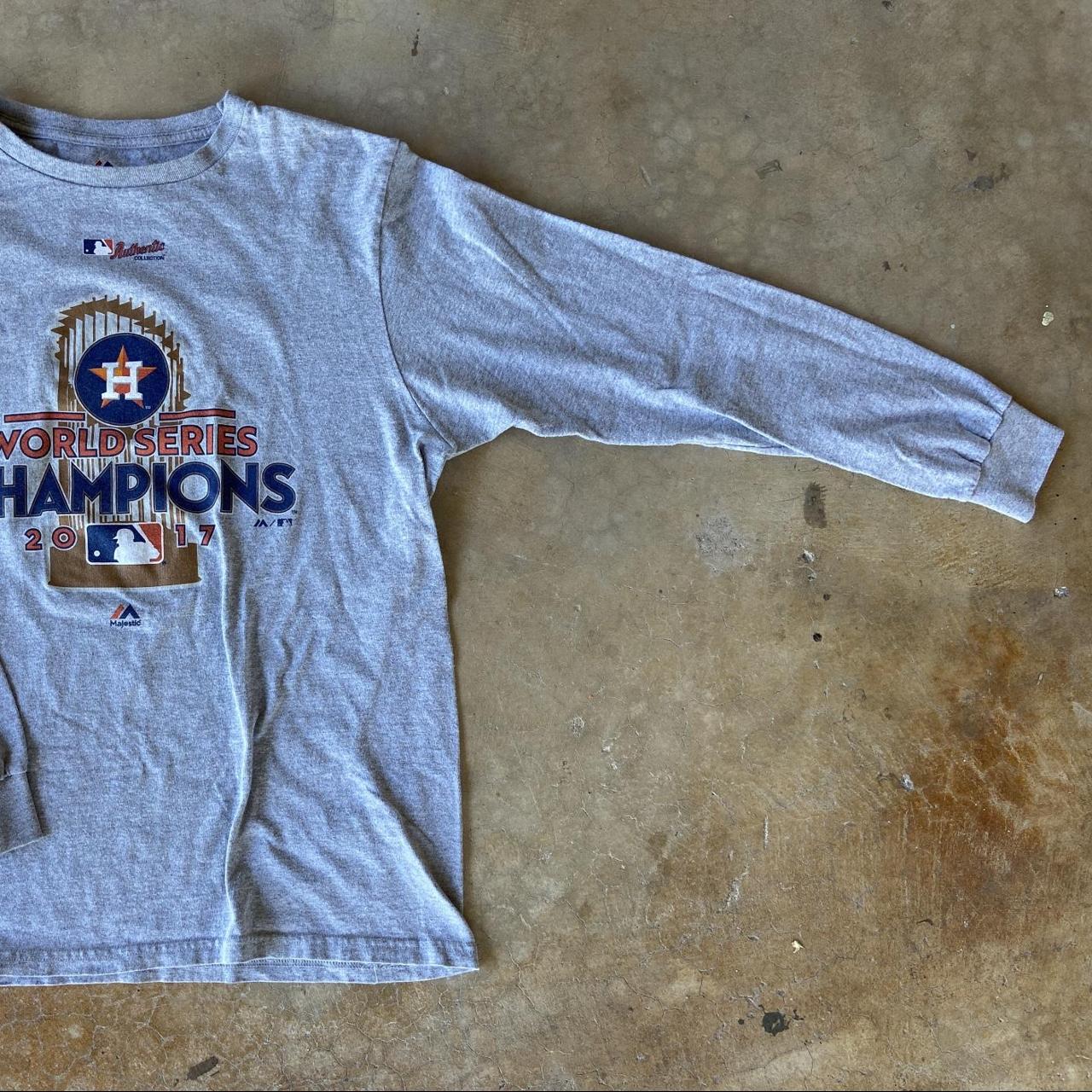 2017 Houston Astros World Series Shirt Authentic - Depop