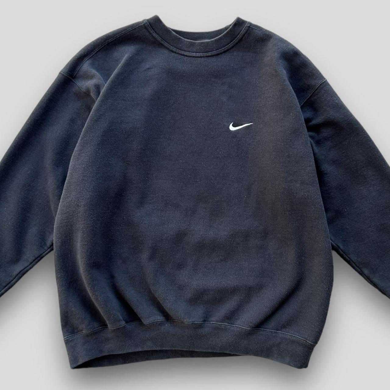 Vintage Nike Crewneck Sweatshirt! Black 90’s Nike... - Depop