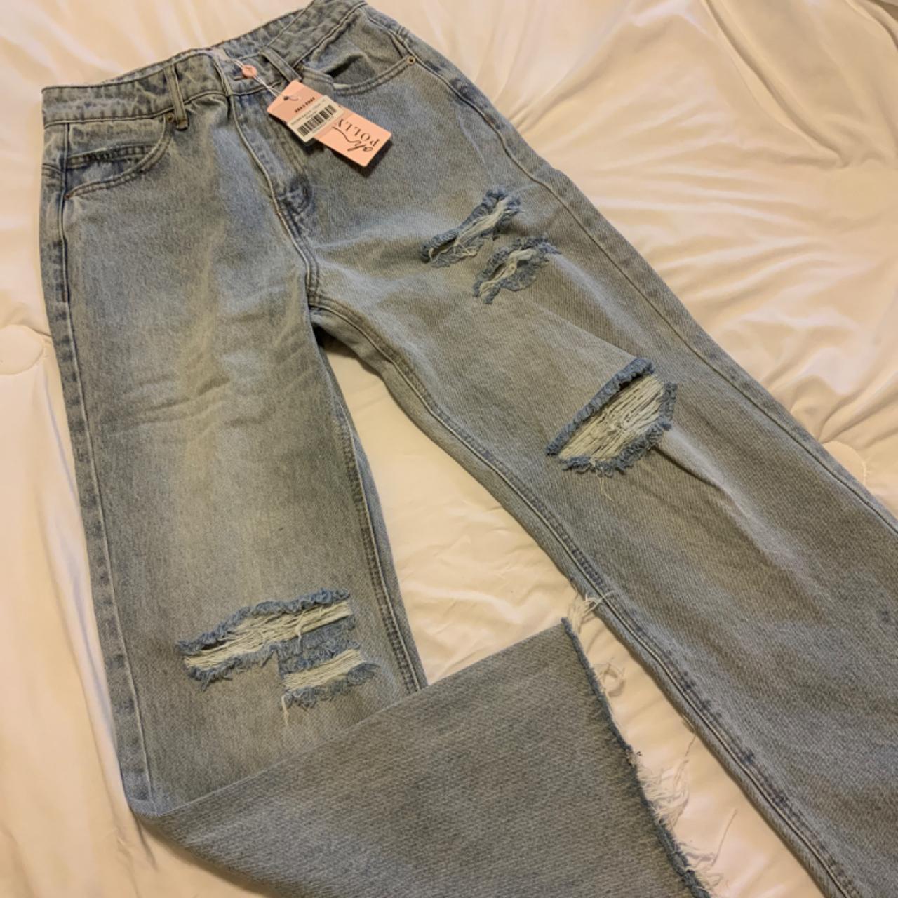 Oh Polly Women's Blue Jeans | Depop