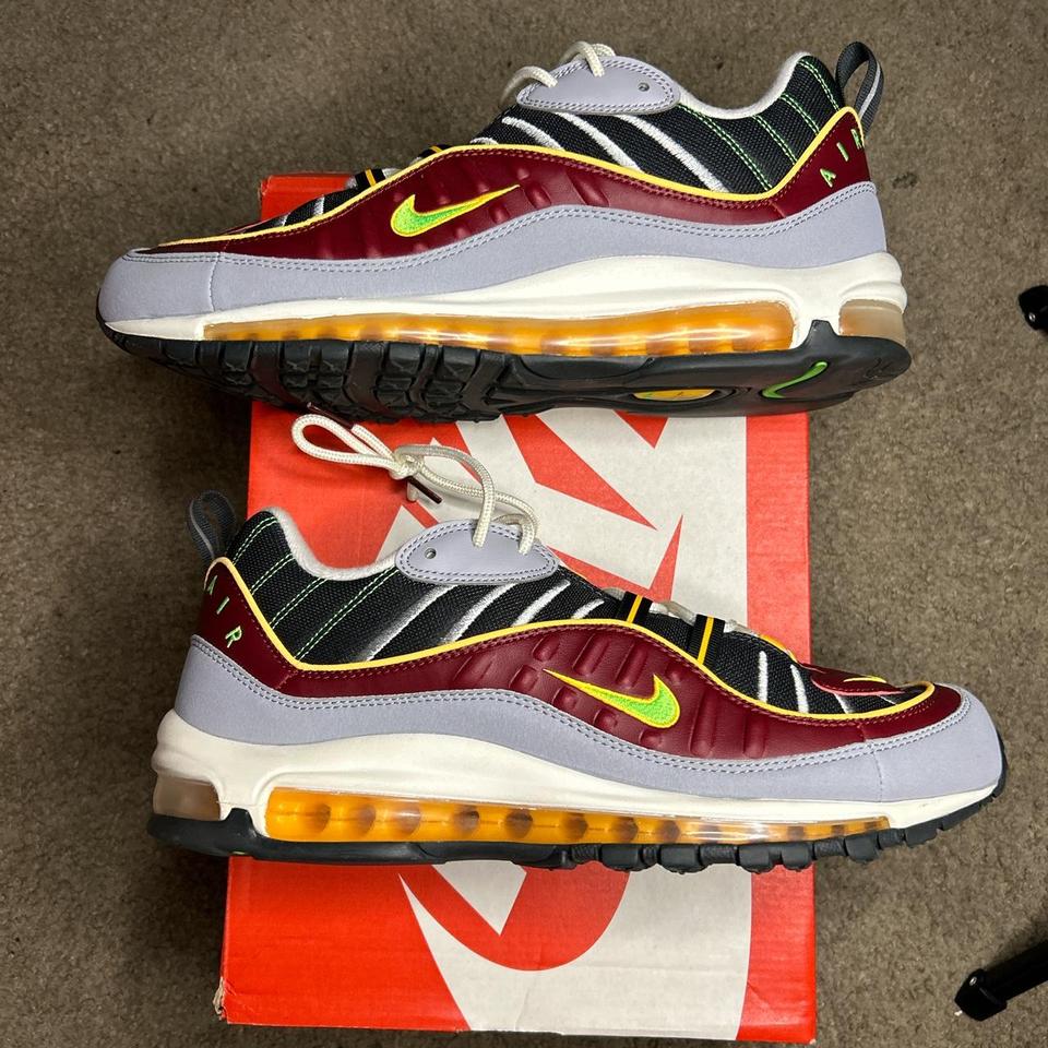 Nike Air Max 98 Team Red Green Strike Sku 640744 Depop