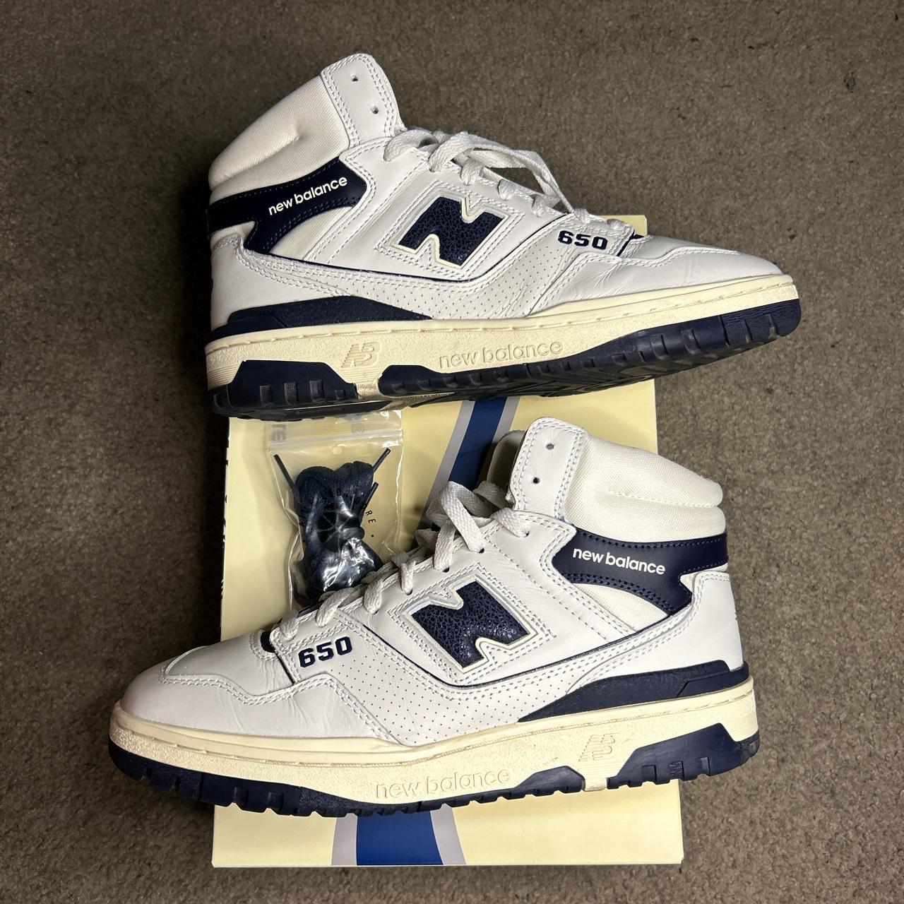 New Balance 650R Aime Leon Dore White Navy. SKU:...