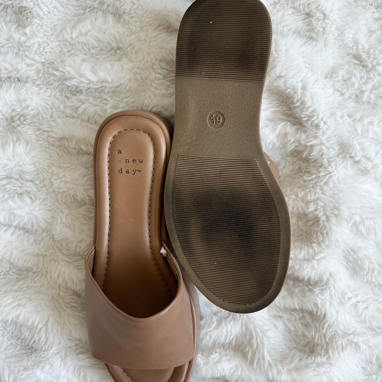 A New Day Women's Tan and Brown Sandals | Depop