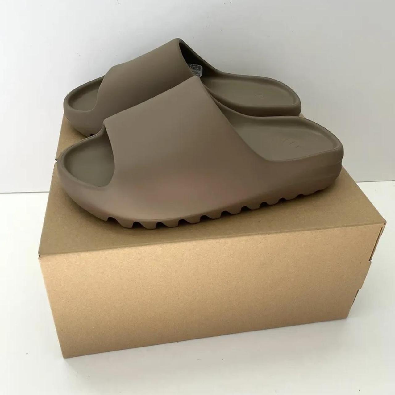 earth brown yeezy slides