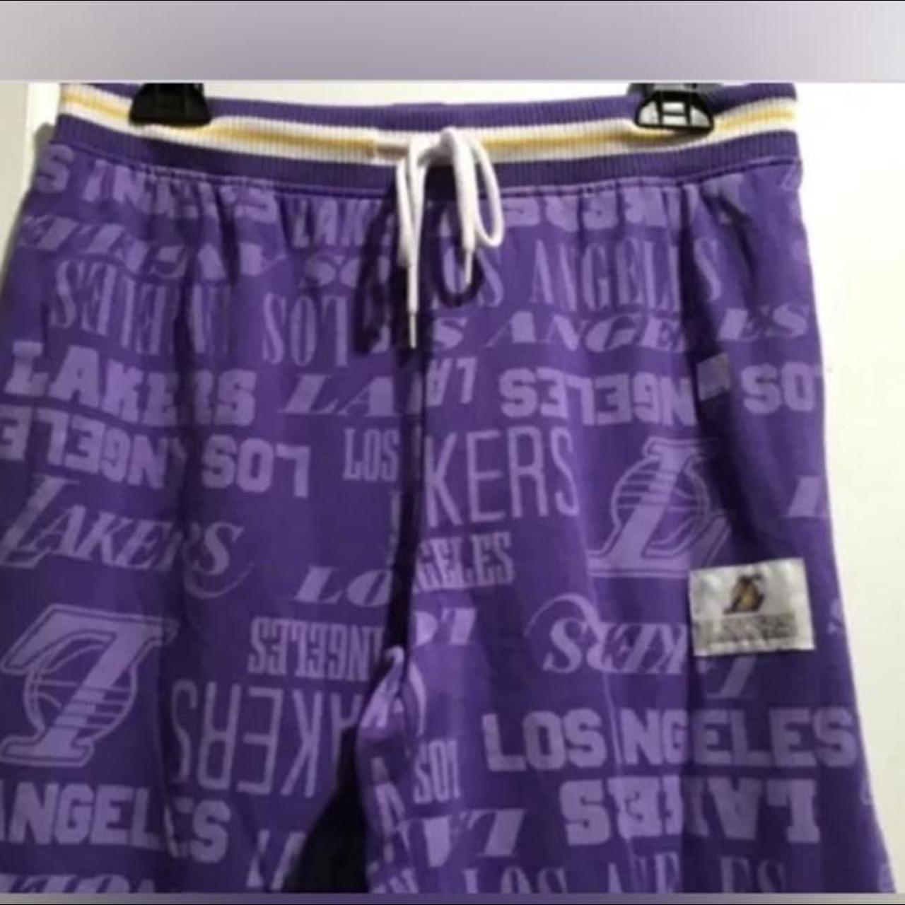 NWT NBA Purple women's Lakers Wide Leg Graphic Pants - Depop