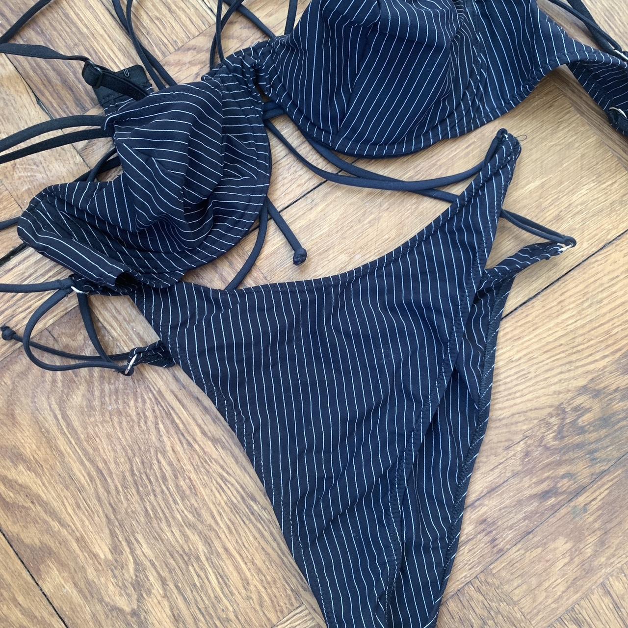 Women's Black and Grey Bikinisandtankinisets Depop