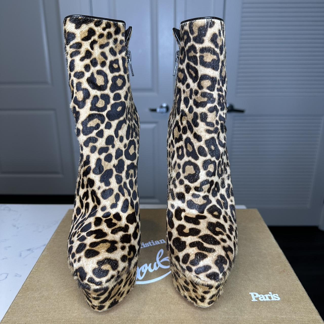 Real Fur leopard print Christian Louboutin | Depop