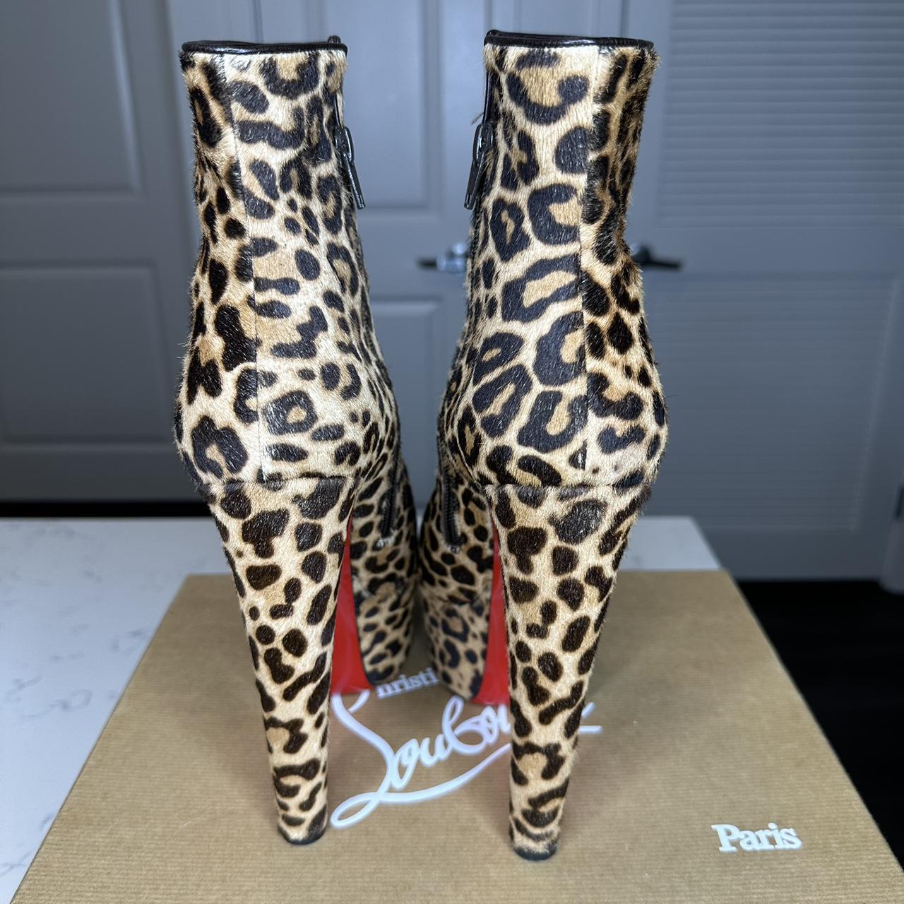 Real Fur leopard print Christian Louboutin | Depop