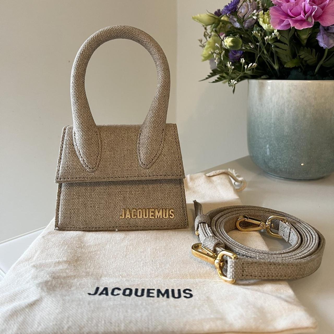 Jacquemus Women's Cream and Brown Bag Depop