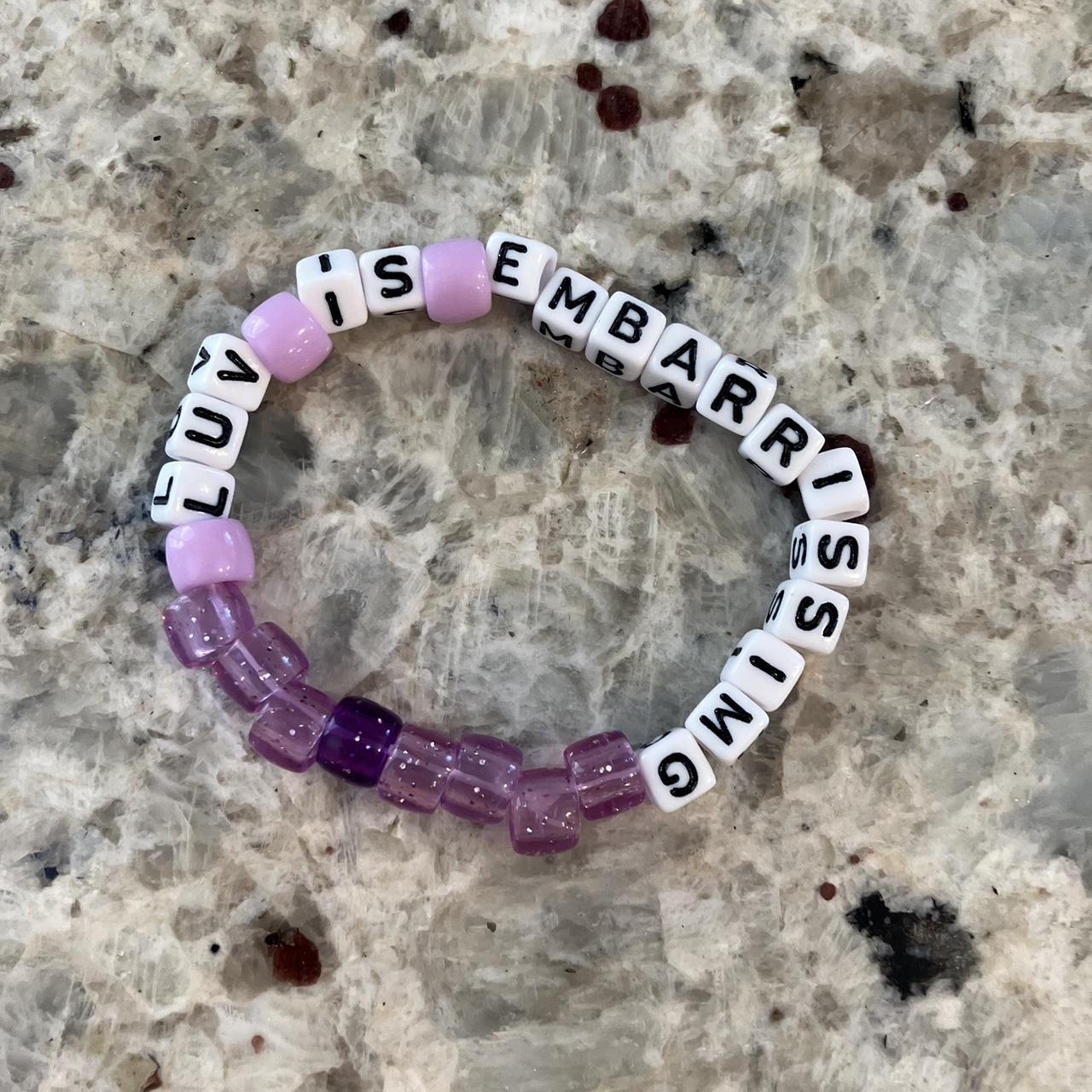 Love is embarrassing GUTS Olivia Rodrigo bracelets - Depop