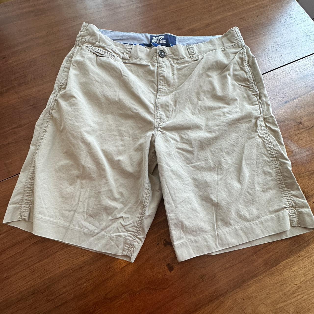 American Eagle Men's Khaki Shorts | Depop