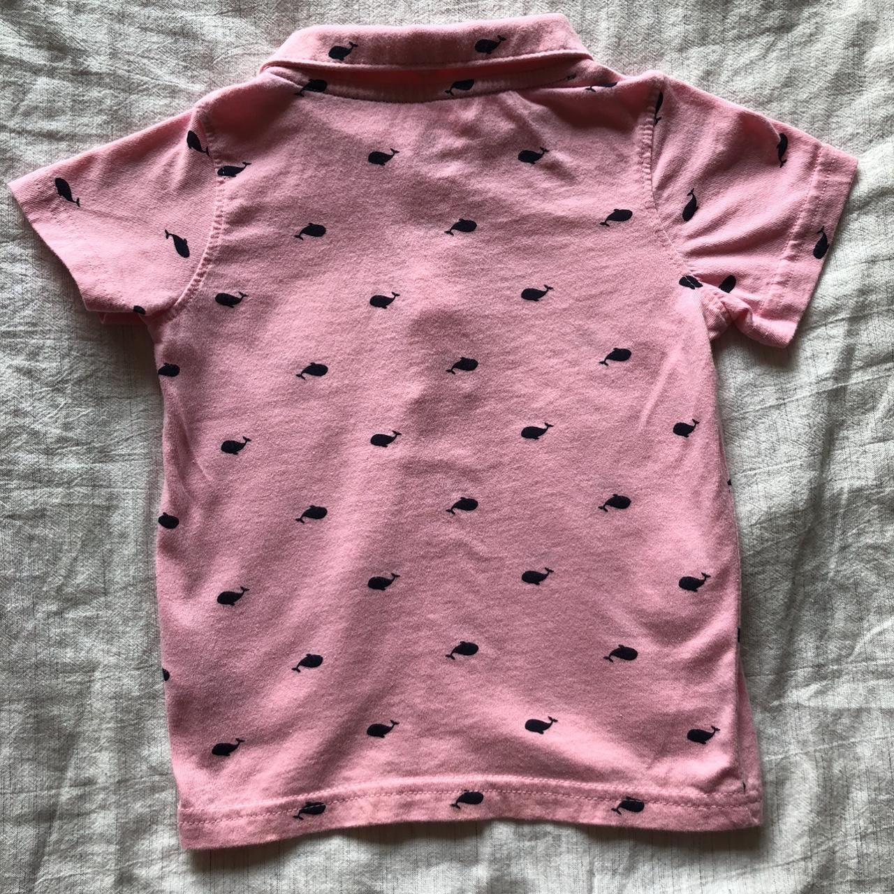 Carter's Pink and Navy Poloshirts Depop