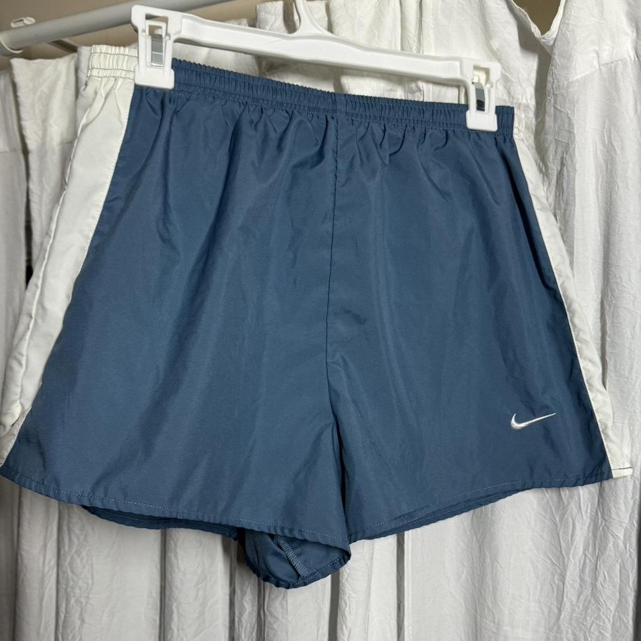 Medium Nike shorts blue. Mid thigh length. Dri-fit - Depop