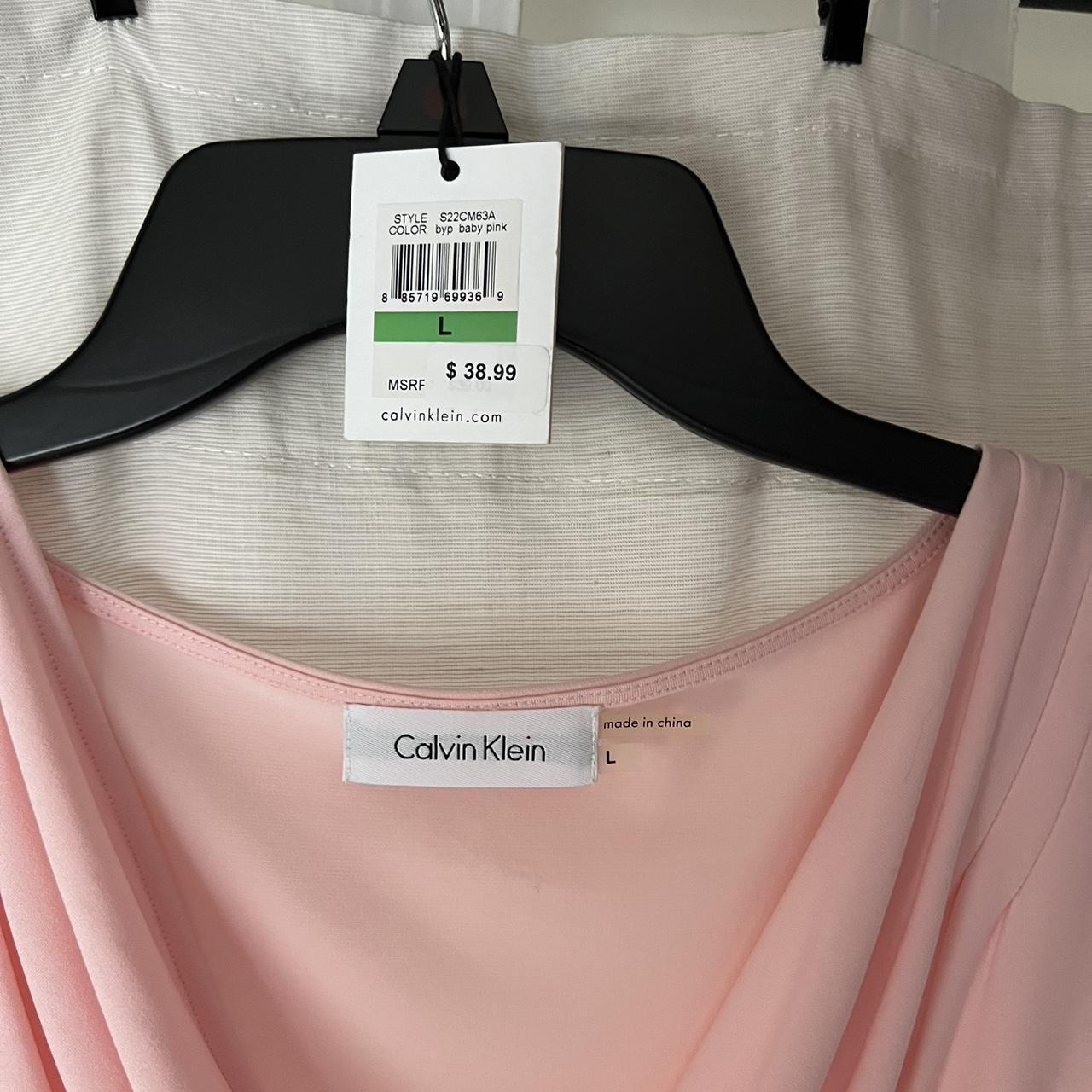 Calvin Klein Womens Pink Blouse Depop