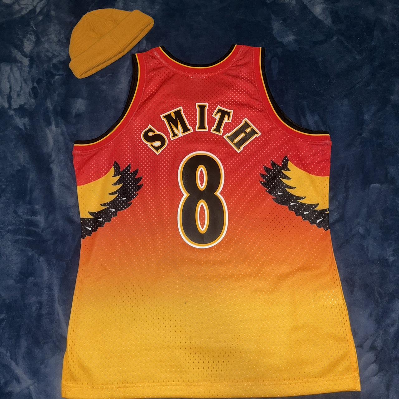 Men's Atlanta Hawks Steve Smith Mitchell & Ness Gold/Red 1996/97