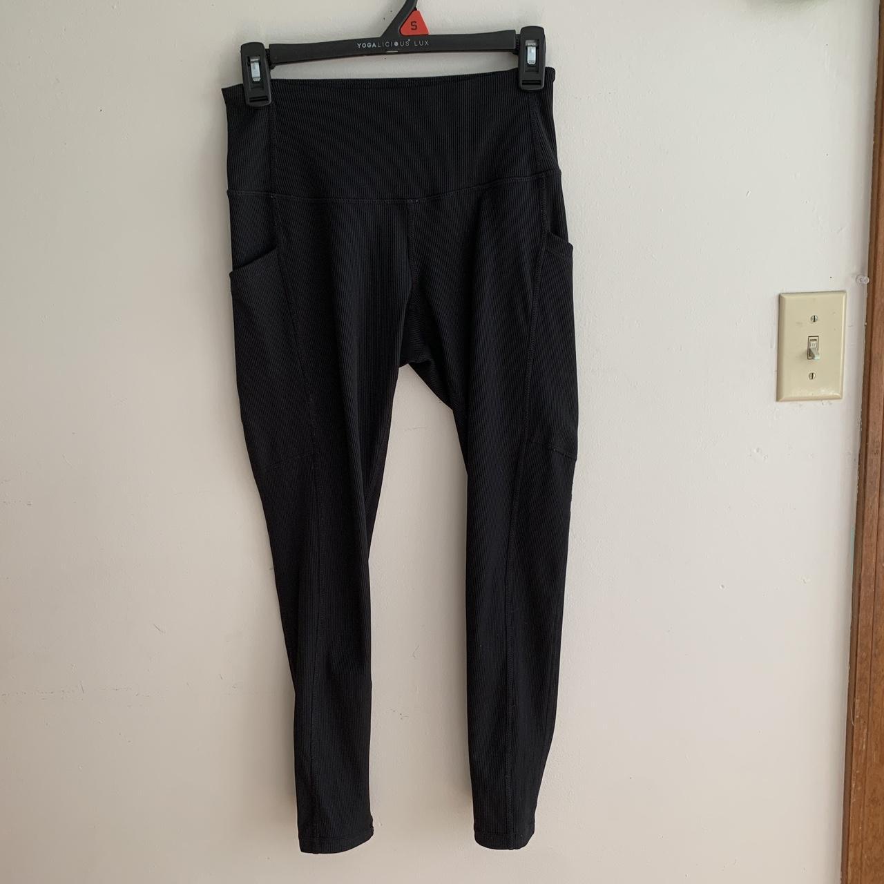 Black Zella Leggings - Ribbed, 27” inseam, like-new, - Depop