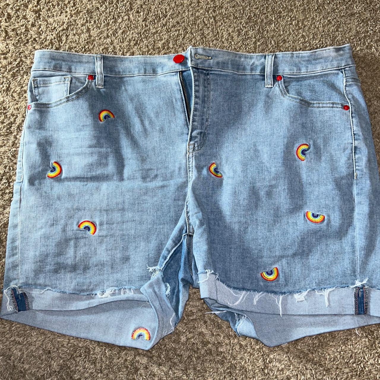 Lane Bryant Women's Blue Shorts | Depop