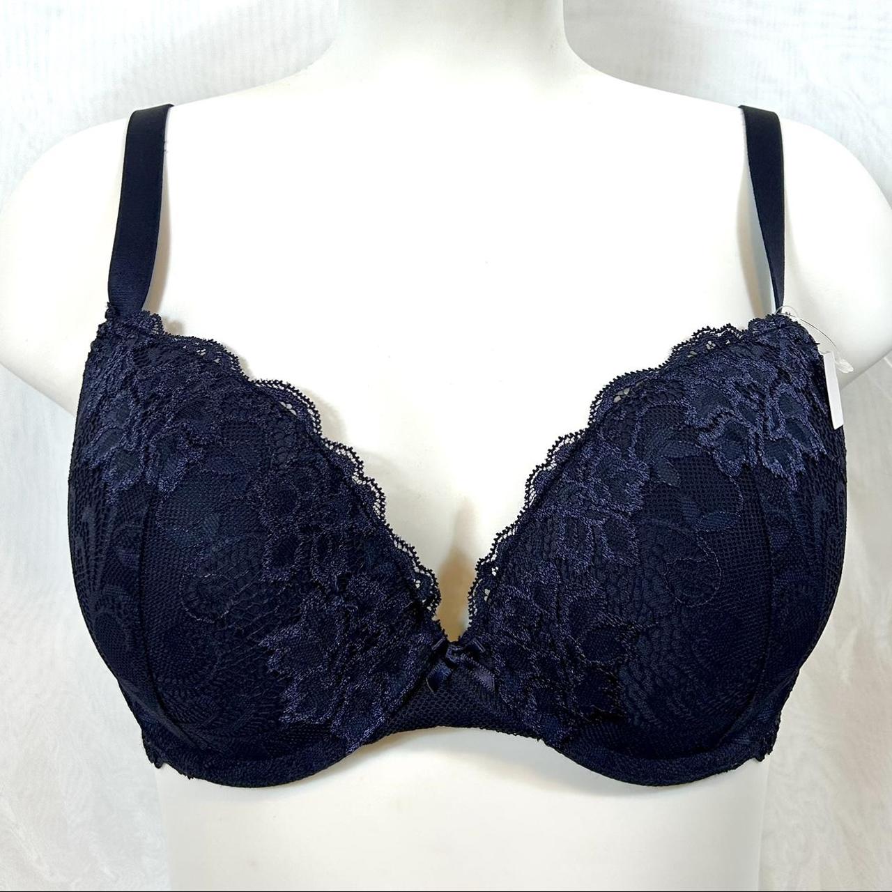 New without tags Navy Blue Push Up Bra - size 36C - - Depop