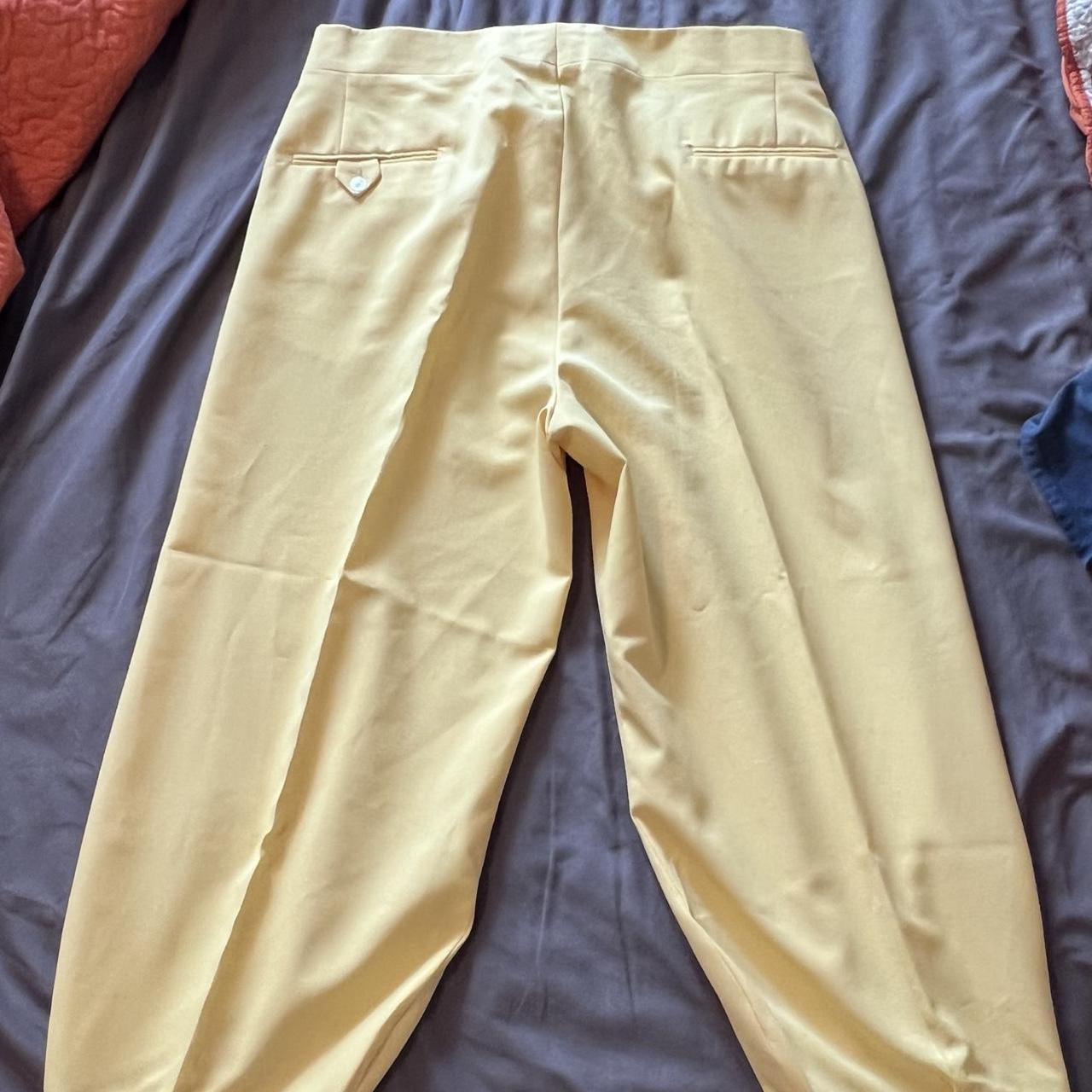💛 VTG Di Fini Yellow Golf Pants ⛳️ measurements Depop