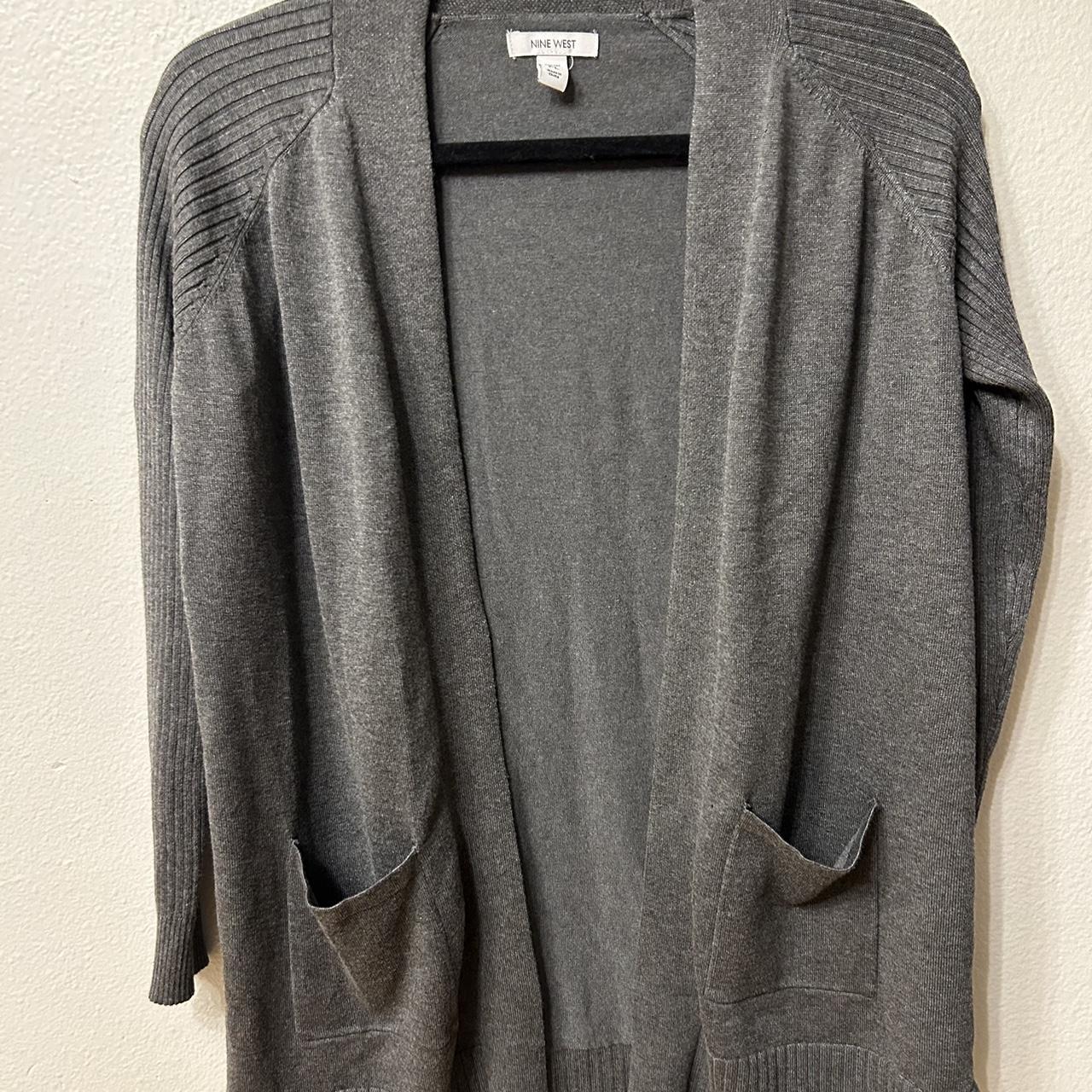 Nine West Sheer Lightweight Open Cardigan Petite