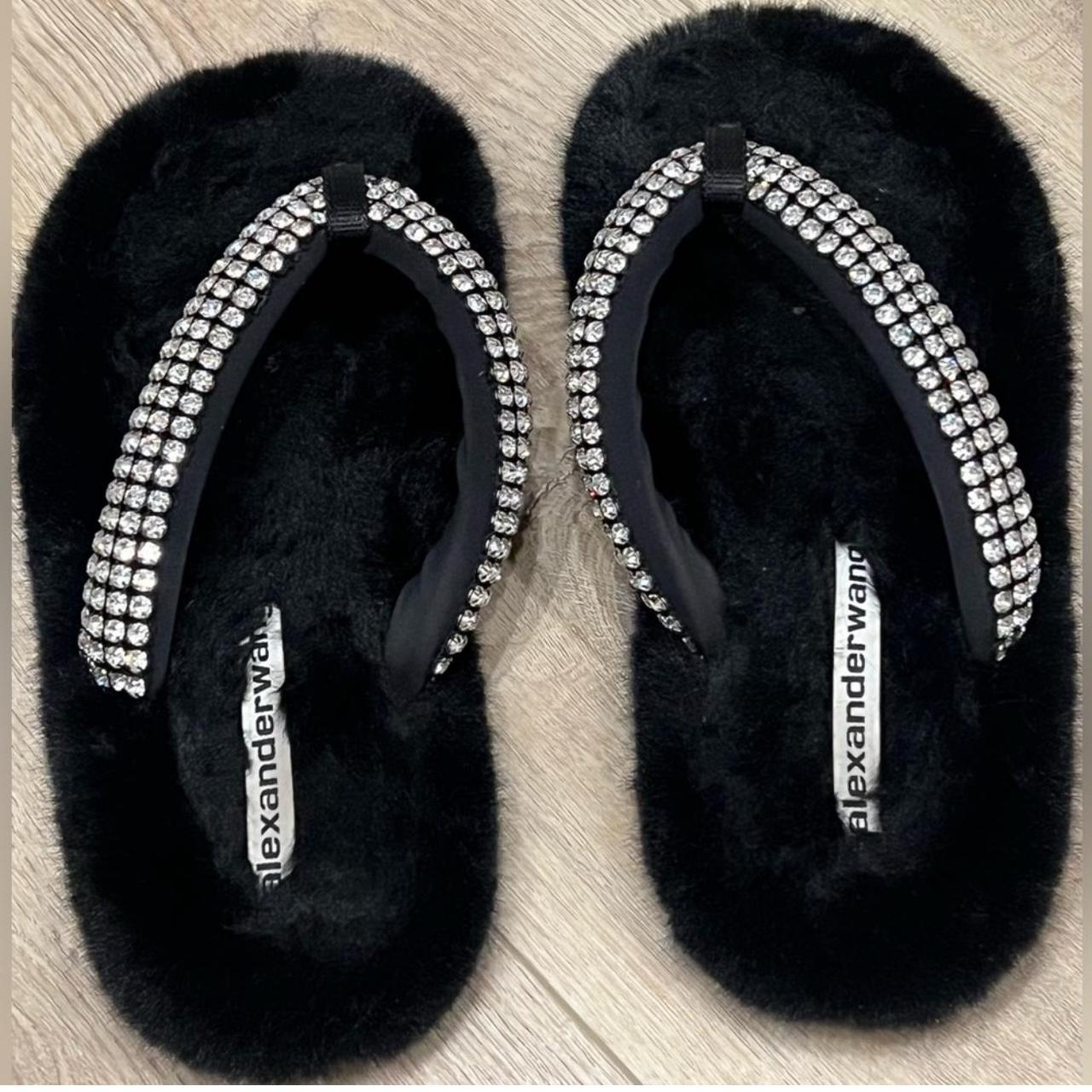 Alexander wang best sale fur sandals