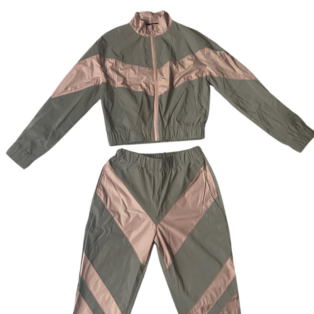 Reflective color block windbreaker Depop