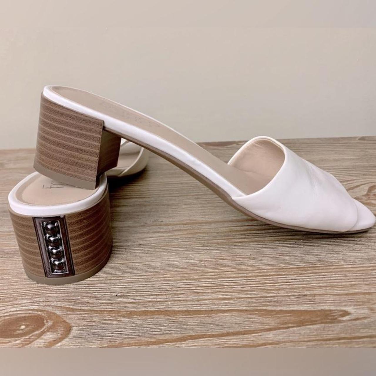 Franco Sarto Block Heel Sandals Ramy Size 7 White