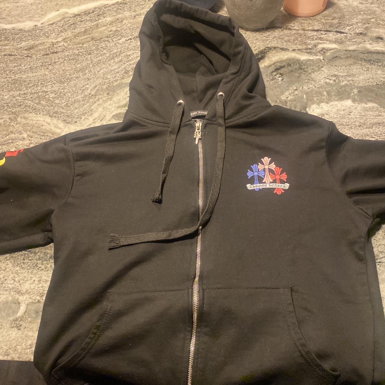 Chrome hearts Multi Color cross Cemetery Hoodie | Depop
