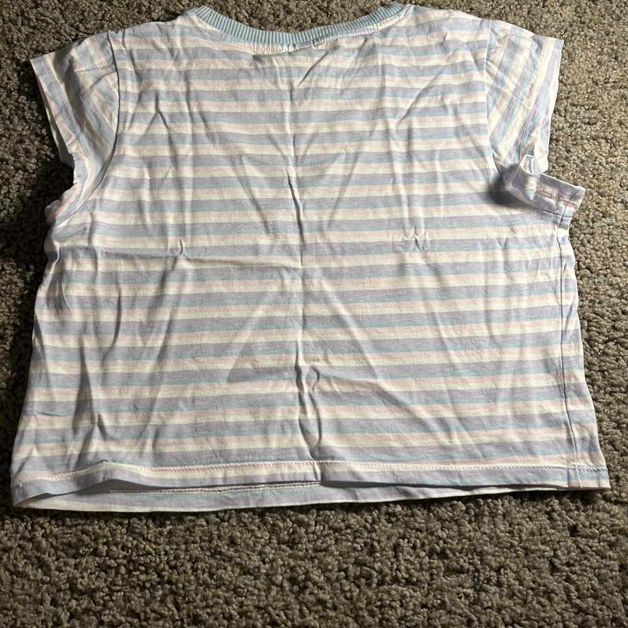 H&M DIVIDED boxy striped crop top, S - Depop