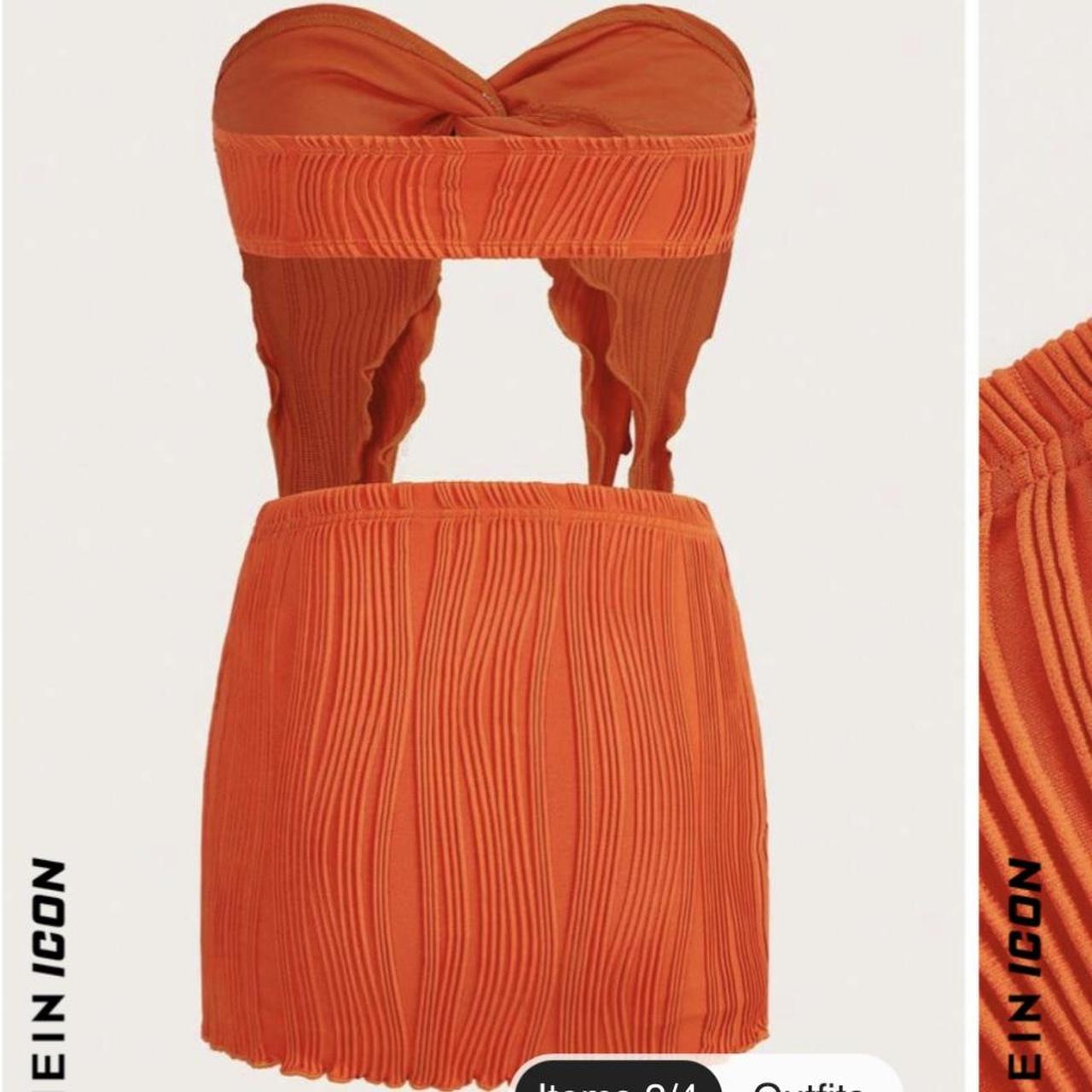 SIZE XS SHEIN ICON Twist Front Tube Top & Bodycon... Depop