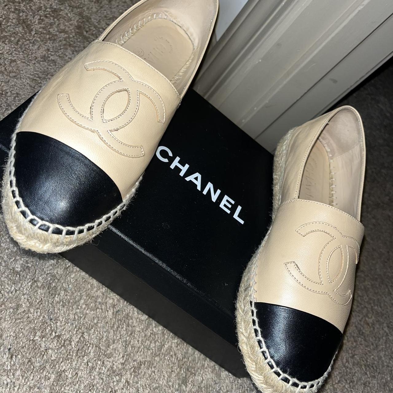 Chanel discount tan espadrilles