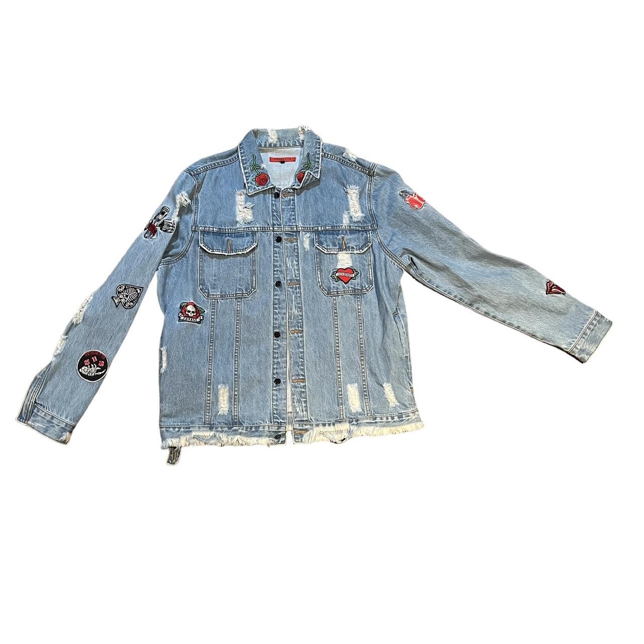 Mens graphic hotsell jean jacket