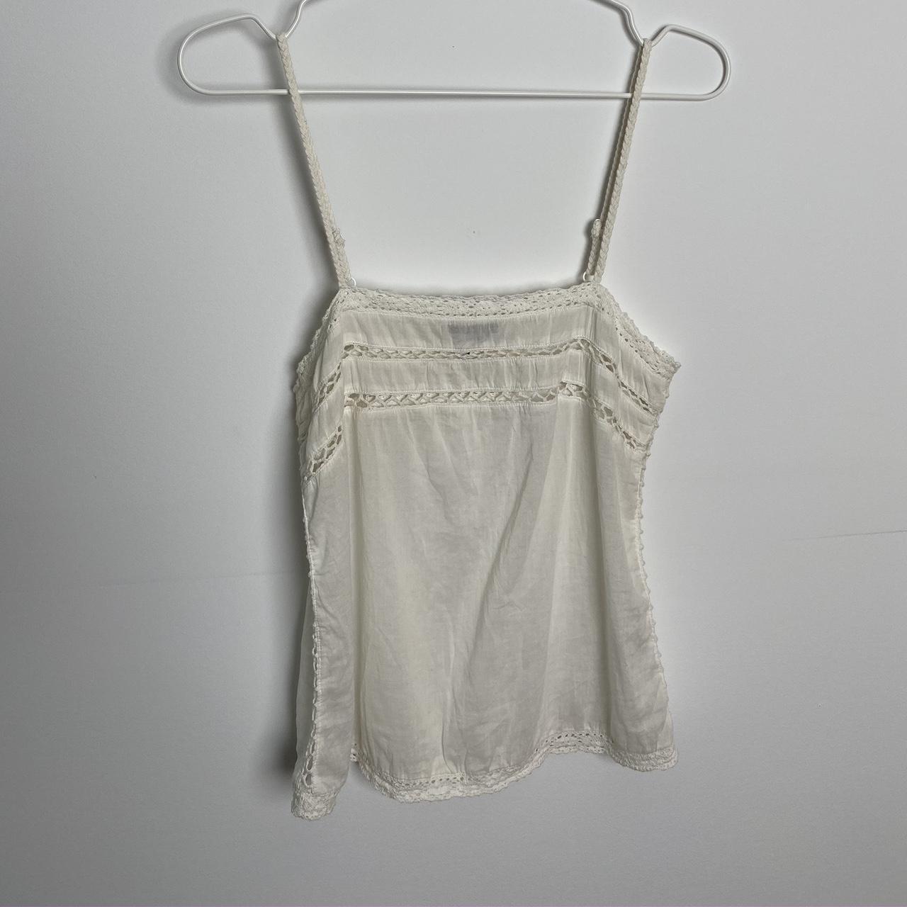 Rouje delicate sheer white tank top. Discontinued.... - Depop