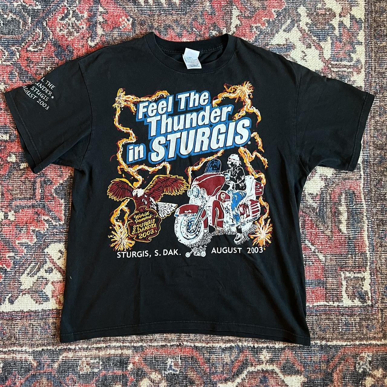 rare vintage faded 2003 sturgis motorcycle graphic...