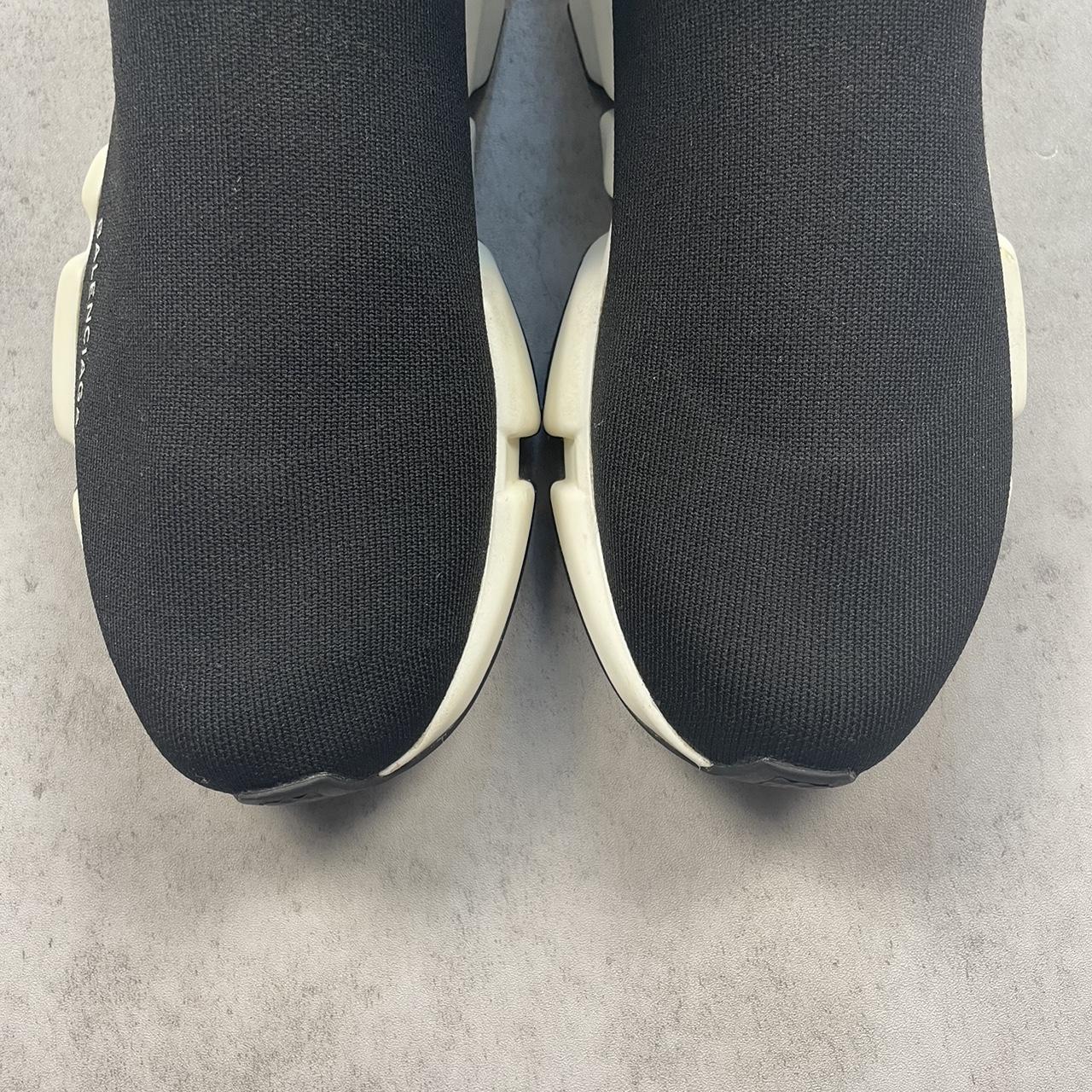Balenciaga Men's Black and White Trainers (6)