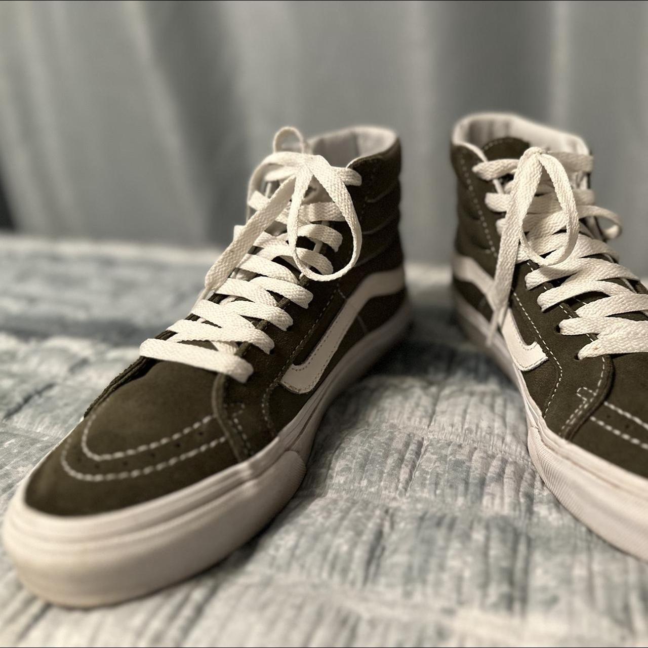 Olive green high outlet top vans