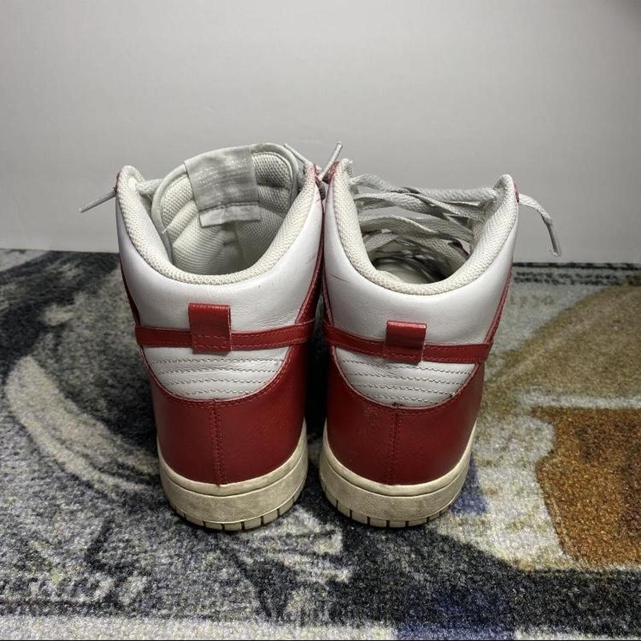 Vintage Nike WOMEN’s Dunk High Gym Red Sail Neutral... - Depop