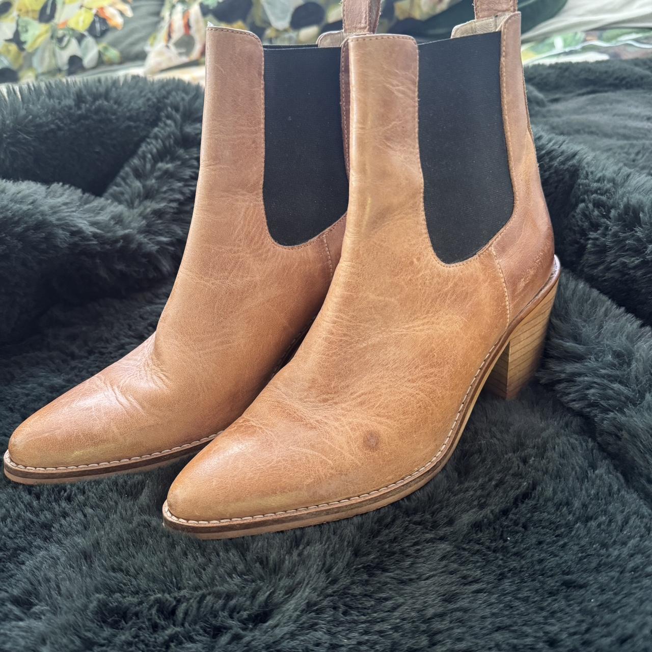 Ivylee Copenhagen tan leather boots. Used good... - Depop