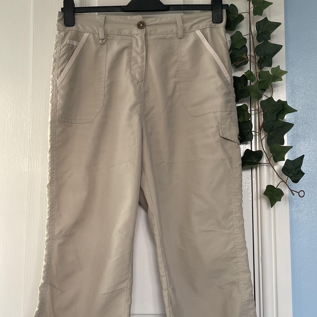 J.Jill Cargo Capri Beige Pants Size 14 Petite - Depop