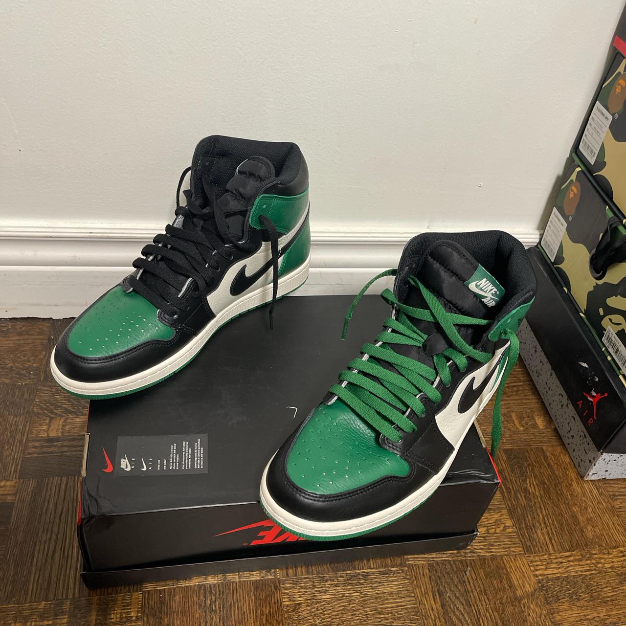 Fake pine green jordan 1 best sale