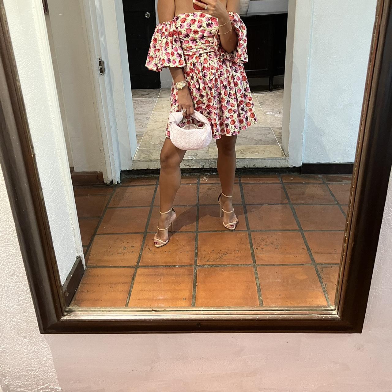 Zara off the cheap shoulder floral dress