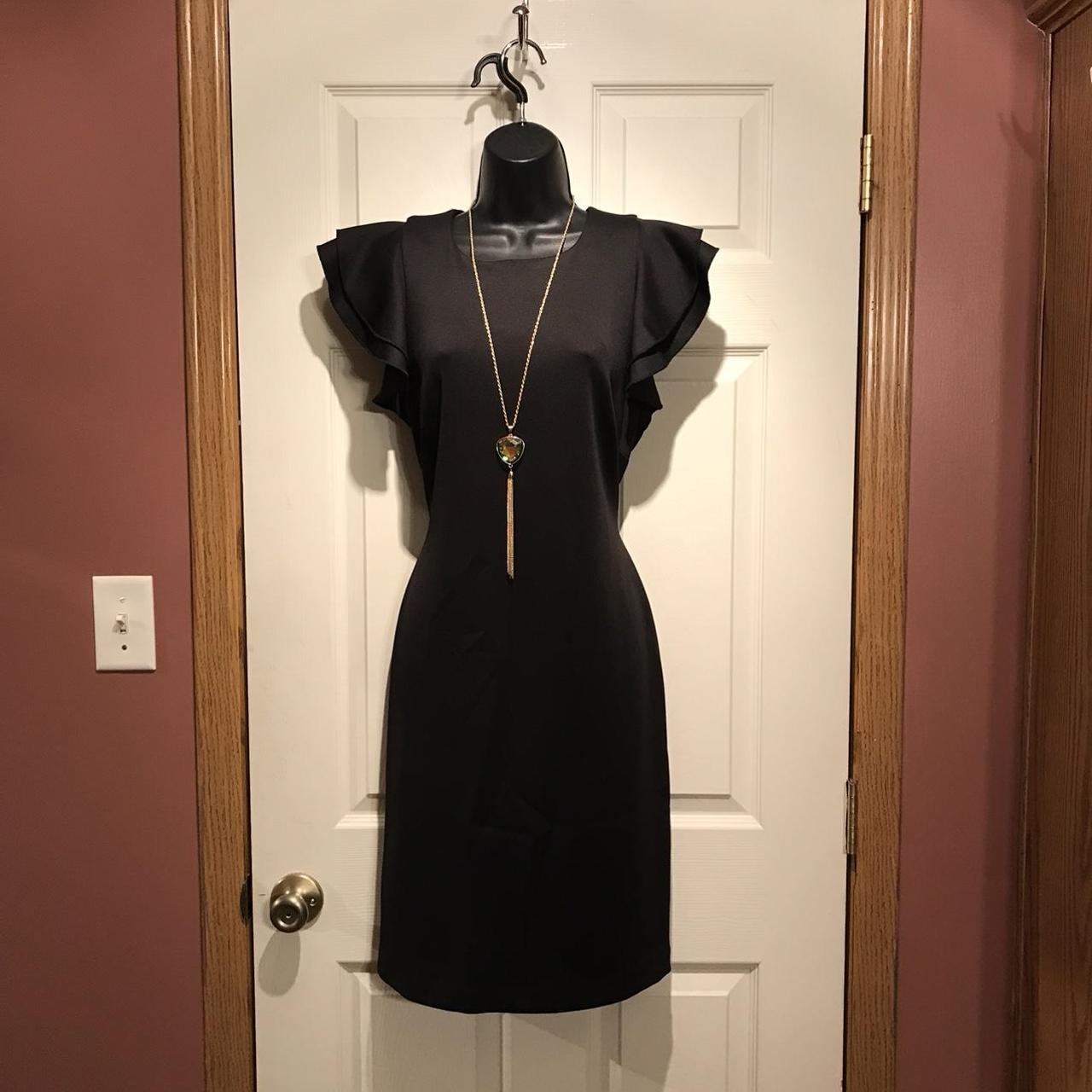 Tommy Hilfiger little black dress 16 1/2 inches pit... - Depop