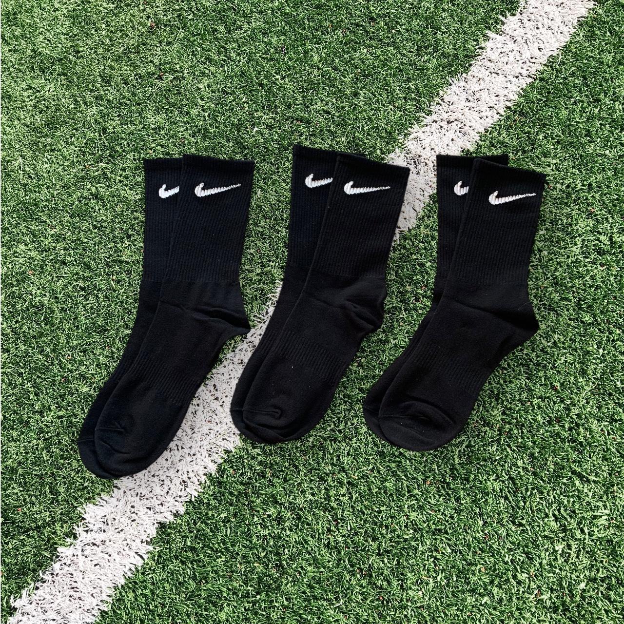 black-nike-socks-pack-of-3-nike-nikesocks-depop