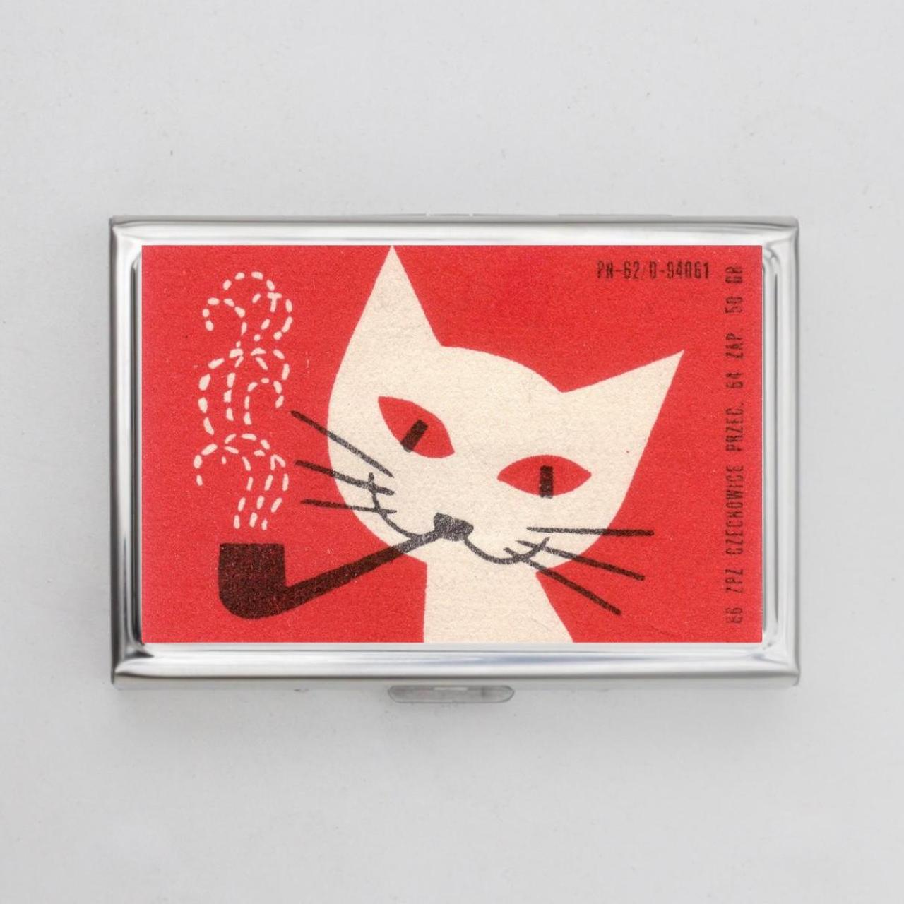 Cat Stamp Wallet / Cigarette Case 🌜The Size of the… - Depop