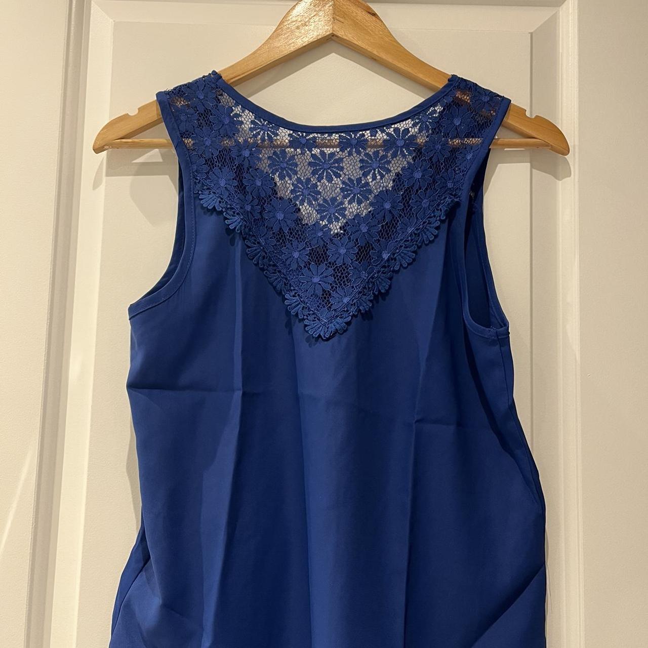 SHEIN Women's Blue Blouse | Depop