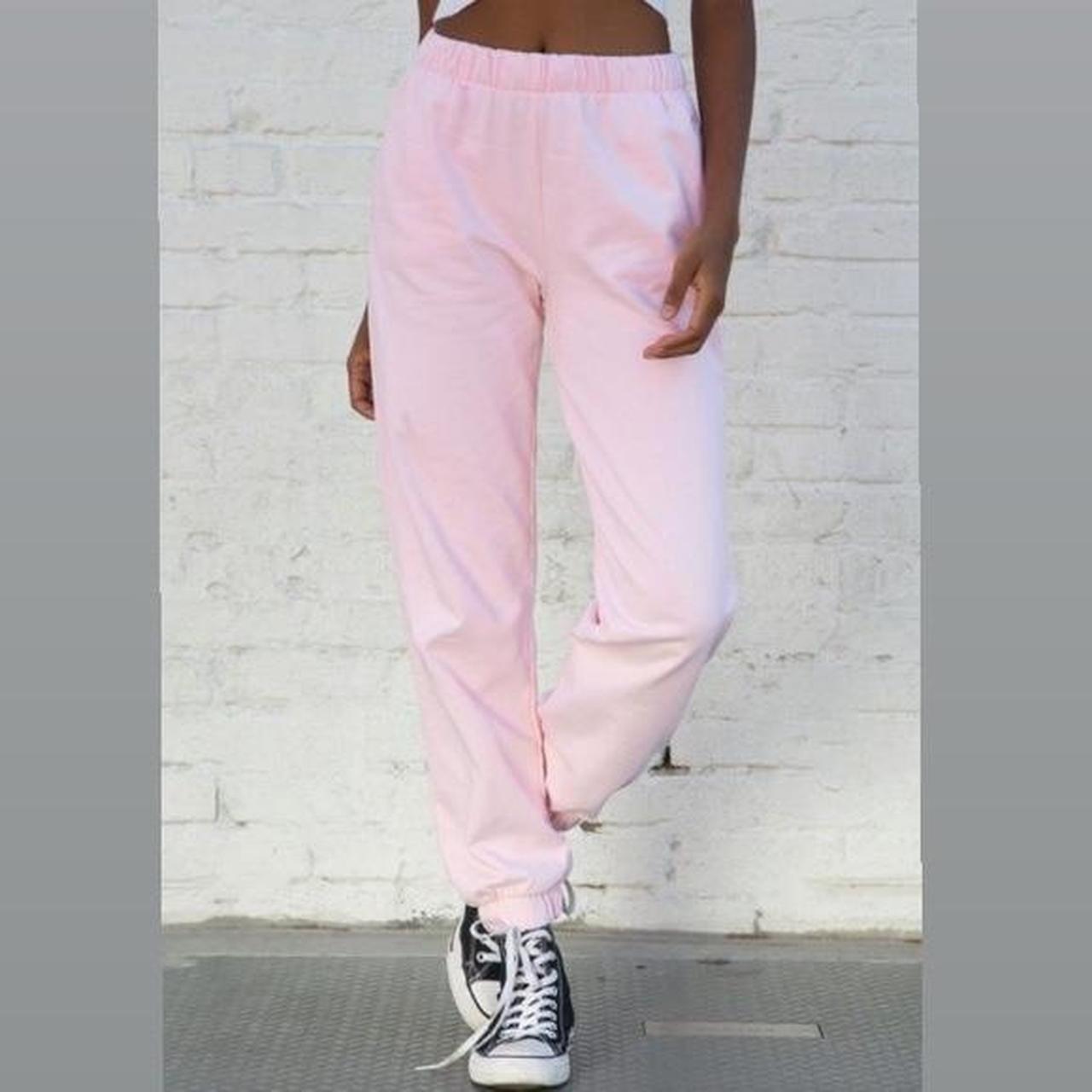 Brandy Melville Women's Pink Joggerstracksuits Depop