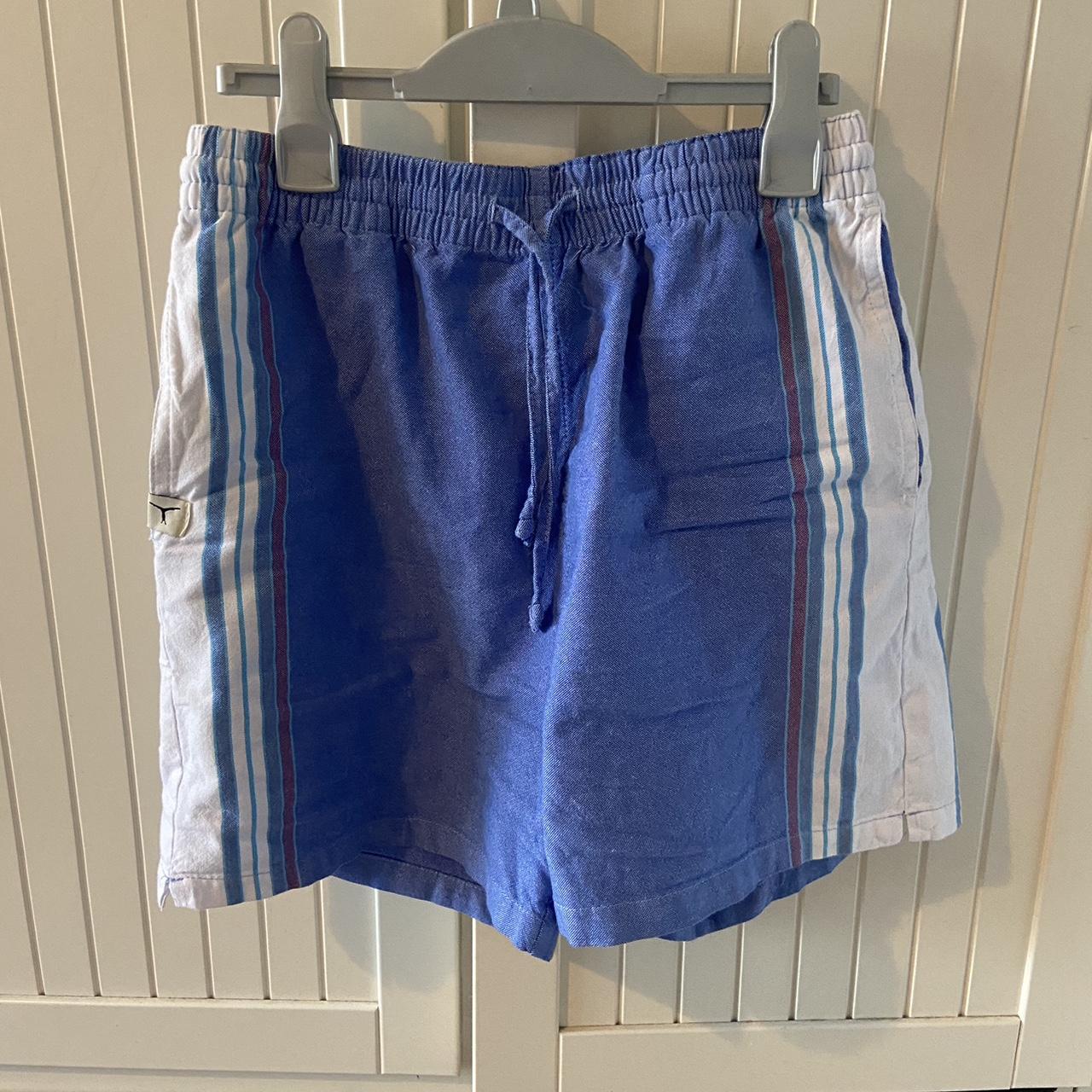 Women's Blue and White Shorts | Depop