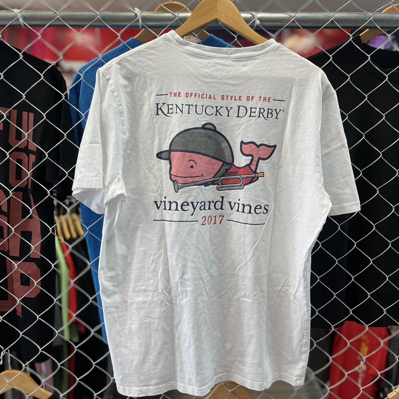 Vineyard Vines Men's White and Pink T-shirt | Depop